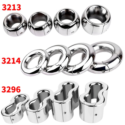 FRRK Weight Scrotal Ring Stainless Steel Ball Stretcher Metal Lock Ring Male Bondage Adult Intimate Personal Restraint Wear Toy