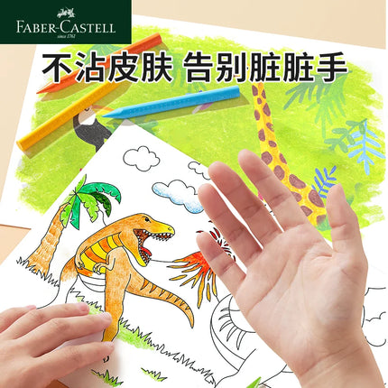 12/24 Colors Faber Castell Erasable Plastic Crayons Eraser and Sharpener School Supplies Non Toxic Crayons for Toddlers Washable