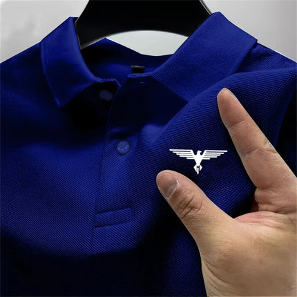 2025 New Men's Short-sleeved Polo Shirt High-end Quick-drying Breathable Casual Fashion Business Sports Men's Clothing Summer