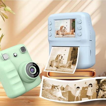 Mini Thermal Printer Children Camera Educational Kids Camera Photography HD Video Recorder Instant Print Photo Christmas Gifts