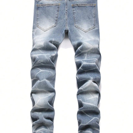 Fashion Men's Jeans Pants Stretch Blue Skinny Jeans For Men Casual Slim Fit Denim Pants Korean Style Male Trousers Jeans
