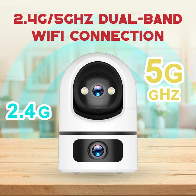 ANSVICAM 4K IP Camera 5G WiFi Dual Lens Tuya Smart Auto Tracking CCTV Cameras Wireless Surveillance ONVIF Security Baby Monitor