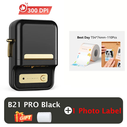 NiiMbot B21 B21 PRO Bluetooth Adhesive Label Printers Mini Thermal Printer Wireless Barcode Label Maker for Office Clothing