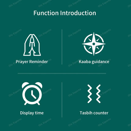 2025 IQibla Smart Zikr Ring Praise Tasbih Tally Electronic Digital Counter for Muslims Prayer Time Vibration Reminder Waterproof