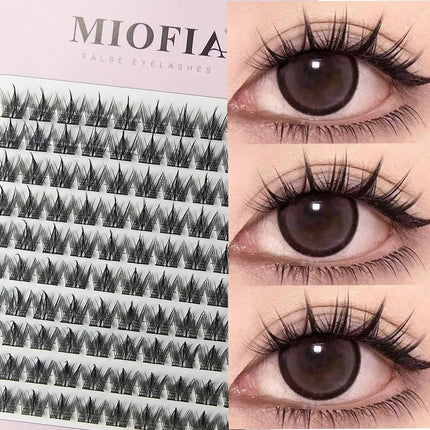 120 bundles Mink False Eyelash Natural Fishtail Lash 3D Russian Individual Eyelash Extension Cluster Makeup Tool Wholesale