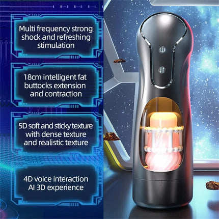 Masturbation Cup for Men with Electric Telescopic Automatic Telescopic Piston Pumping Masturbation Device Adult Sex Toys