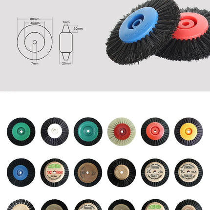 20 Pieces Dental Technician Polishing Large Brush Oral Denture Grinder Bristle Brush Polishing Wheel