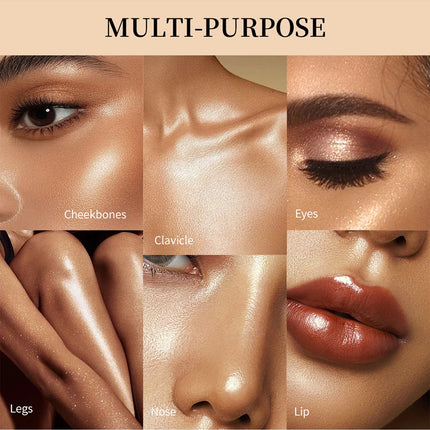Lakerain Silken Touch Highlight Powder Smooth Texture Luminous Finish Long Lasting Makeup Waterproof Baked Highlighter Powder