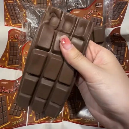 Giant Chocolate Bar Squishy Slow Rising Wet Soft Simulation Food Toy PU Foam Office Stress Relief Squeeze Fidget Toy