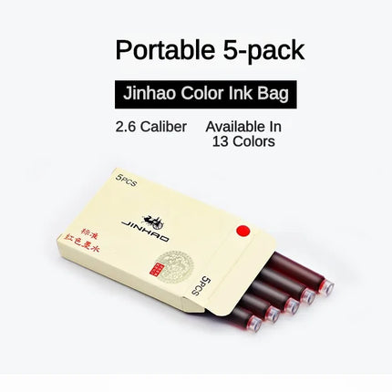 Jinhao 5/10/15 pcs Color Ink Cartridge Refill Fountain Pen Office School Student Stationery Ink Supplies Fountain Pen Ink
