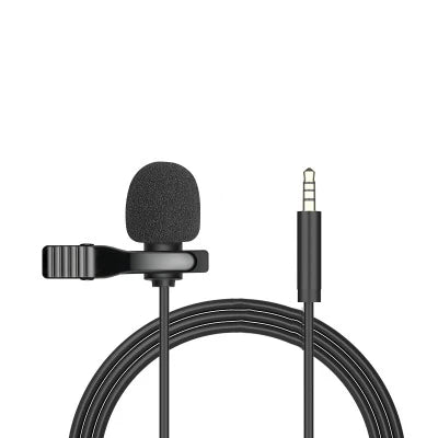 Portable Mini Lavalier Microphone Condenser Clip-on Lapel Mic Wired 3.5mm USB Microphones For Mobile Phone Laptop PC DSLR Camera