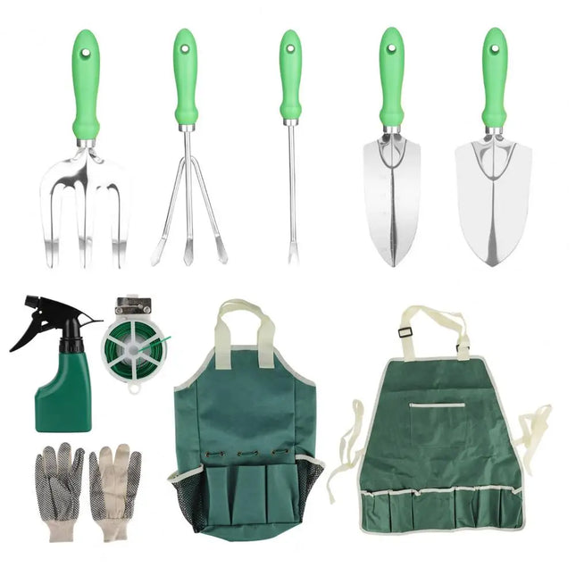 Non-slip Handle Garden Tools Stainless Steel Gardening Tool Set with Non-slip Handle Fashion Storage Tote Home Supplies