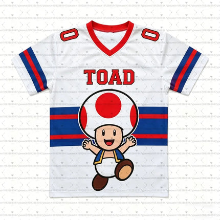 Men Women Super Mario Bros Yoshi Peach T Shirt Kids Summer Dress Boy T-Shirt Men Women Short Sleeve Top Short Sleeve T-Shrit