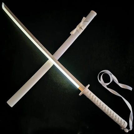 40inch Luminous Bleach Katana Kuchiki Rukia Sword Led Light Anime Cosplay Prop Knife Real Size Japanese Katana Samurai Sabre Toy
