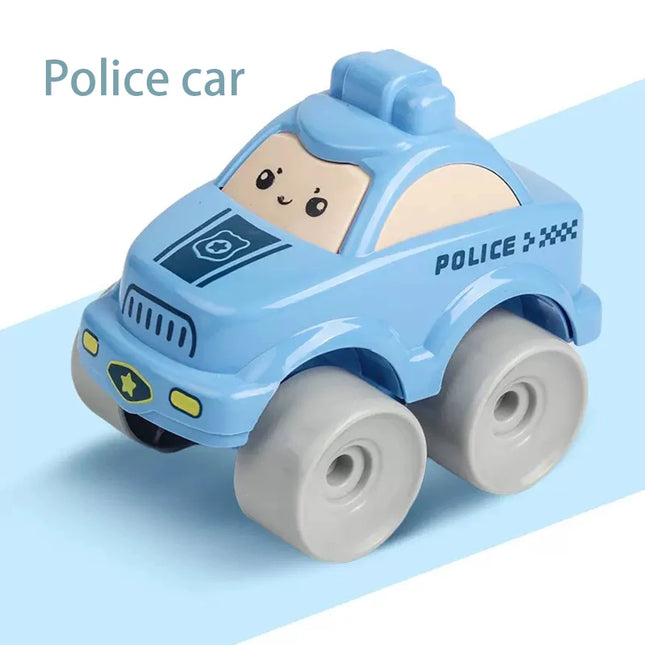 Cartoon Cute Pull-Back Inertial Engineering Toy Car, Interesting Inertial Car, Parent-Child Interactive Children's Toy, Holiday
