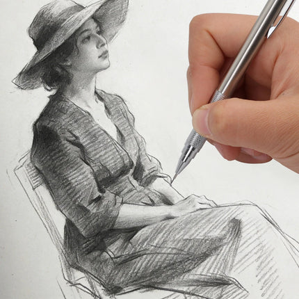 0.3/0.5/0.7/0.9/1.3/2.0mm Mechanical Pencil Set Art Drawing Painting Automatic Pencil with 2box Leads Office School Supply