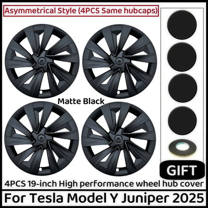 4PCS 19 Inch Full Rim Hub Caps Wheel Covers for Tesla Model Y Juniper Automobile Performance Replacement Accessory