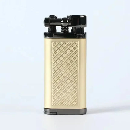 High-end Inclined Flame Open Flame Lighter, Butane Gas Lighter, Grinding Wheel Ignition, Metal, Creative Pipe Lighter