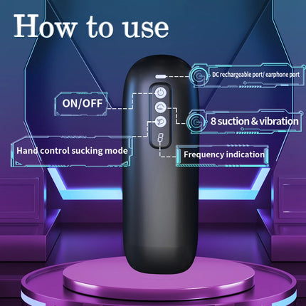 Automatic Masturbator for Men Penis Blowjob Sucking Vibrator Machine Vagina Pocket Pussy Male Masturbation Cup Sex Toy for Adult