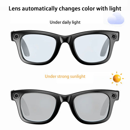 4K 200W Camera AI Glasses Color-Changing Smart Translation Glasses Photo Video Recording Waterproof Call Smart Sunglasses