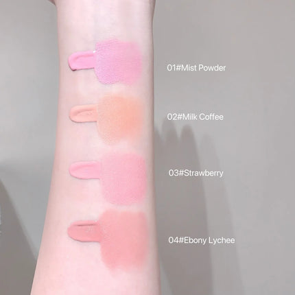 SHAQINUO Double-ended Liquid Blush with Dizzy Dye Brush, Natural, Complexion-enhancing, Low-saturation, Matte Blush Liquid