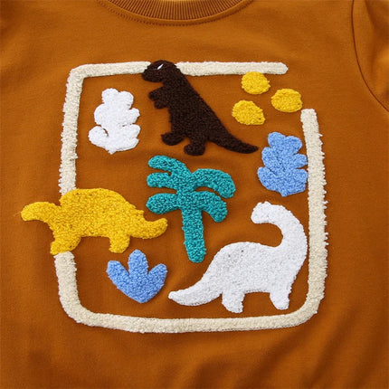Jumping Meters 2-7T New Design Cotton Boys Sweatshirts Dinosaurs Children's Sport Shirts Long Sleeve Kids Autumn Spring Clothes