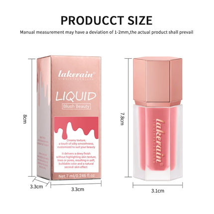 6 Colour Matte Liquid Blush Easy to apply long lasting waterproof blush sponge brush head Eyes lips Makeup Blush Cosmetics