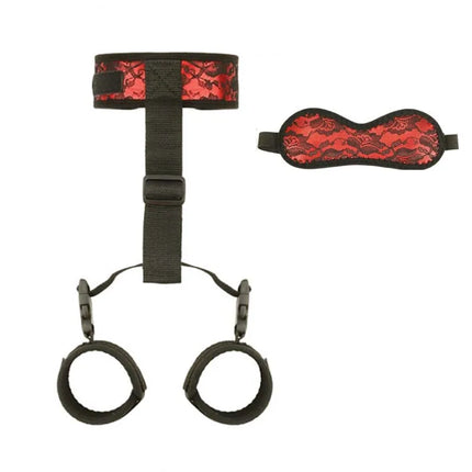 Adjustable Handcuffs And Blindfold Adult Sex Toys For Women Couples Collar Erotic Bdsm Bondage Set No Vibrator Games Sex Shop