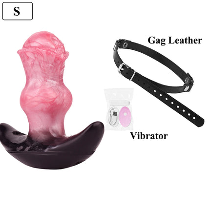 SMMQ Erotic Silicone Mouth Gag Wireless Vibration Mouth Restraint For Men Women Flirting BDSM Adult Game Vibrator Sex Toy
