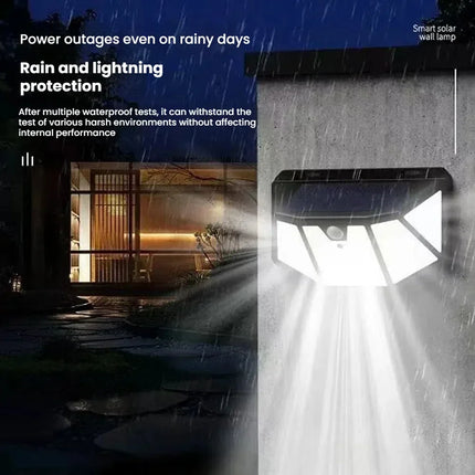 100 LED Solar L PIR Motion Sensor Wall Light Outdoor Solar Lamp Waterproof Solar Powered Sunlight Street Lamp Garden Decor