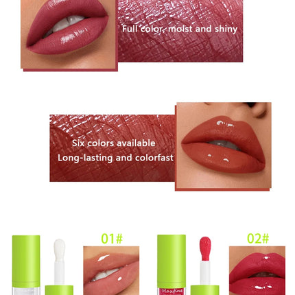 6-tone moisturizing lip gloss luminous oil lip gloss, moisturizing transparent liquid lip gloss, natural lip enhancer, make lips