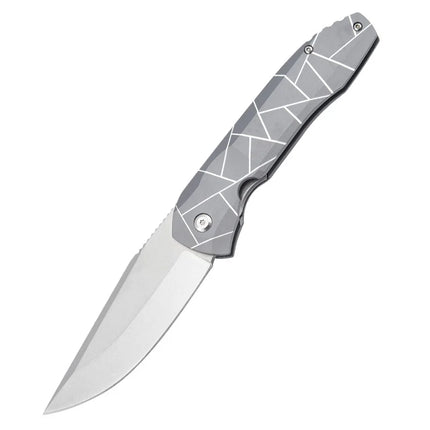 Free Wolf K199 Pocket Folding Knife D2 Blade Aluminium Alloy Handle Bearing Flipper Camping  Outdoor Survival EDC Utility Knife