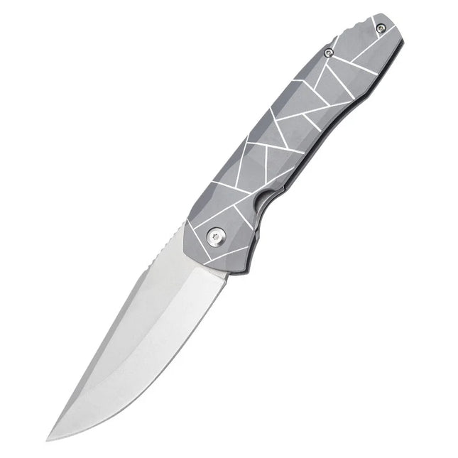 Free Wolf K199 Pocket Folding Knife D2 Blade Aluminium Alloy Handle Bearing Flipper Camping  Outdoor Survival EDC Utility Knife