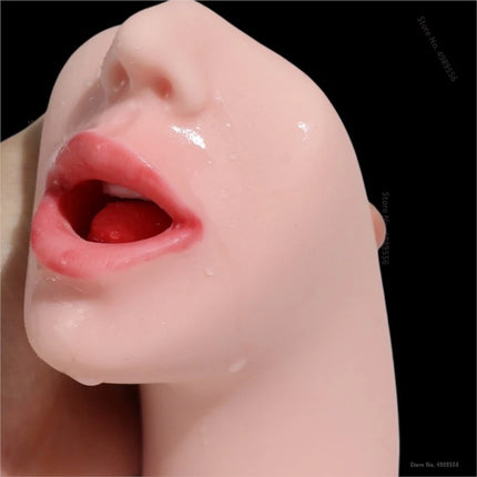 Realistic Woman Vagina Ass Anal Male Masturbator Deep Throat Pocket Pussy Sucking Cup Mouth Oral Sex Adult Toys for Men Sexshop