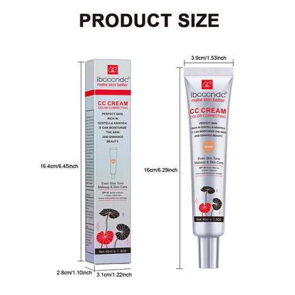 CC Cream Centella Correcting Makeup Before Moisturizing Waterproof Anti-sweat Concealer Lasting Women Makeup Foundation