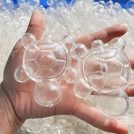 Clear TPR Empty Squeeze Ball Skin Casting Mold Round &Turtle Shape DIY Toy Making Shell Elastic Blank Mold for Stress Relief Toy