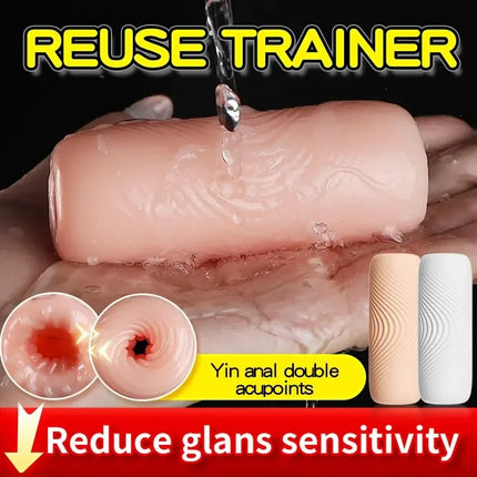 Masturbator Penis Lasting Exercise Male Delay Training Sucking Sex Love Toys For Male Delay Ejaculation Penis Massage