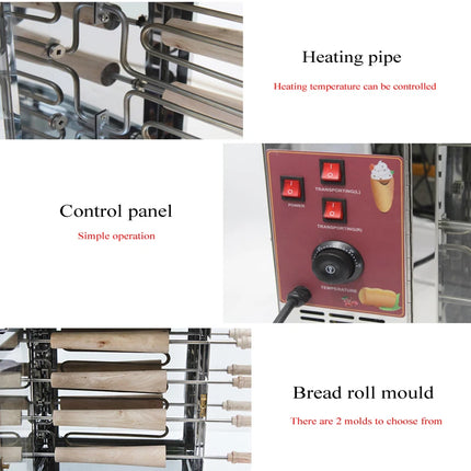 Commercial 110V 220V Electric Chimney Cake Oven Kurtos Kalacs Maker Machine