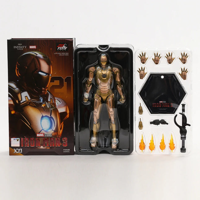 ZD Toys Iron Man Mark MK 1-7 17 21 42 43 45 46 85 Tony Stark Collectible Model Doll Action Figure Toy