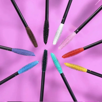 Colorful Silk Mascara Waterproof Lasting Mascara Yellow Black Cream Thickening Lengthening Curling Smudge-Proof Makeup Cosmetic