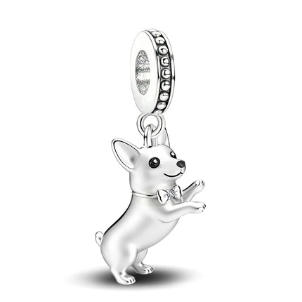 925 Sterling Silver Animal Series Little Lion Butterfly Spot Dog Charms Beads Fit Original Pan Bracelet High Quality DIY Jewelry