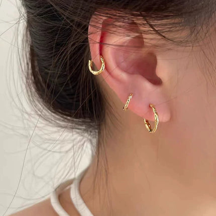 925 Sterling Silver Hoops Earrings for Women  Elegant Minimalist Round Circle Drop Earrings Design Party Wedding Jewelry Gifts