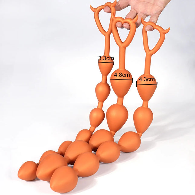 5/6/7 Beads For Anal Sex Toys Liquid Silicone Anal Plug Huge Butt Plug Soft Anal Balls Prostate Massage Buttplug Women