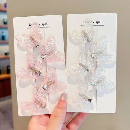 5pcs Korean Style Elegant Butterfly Hair Claw Cute Multicolor Hair Clip Claw Clamp Braid Hair Headwear Girls Accessories