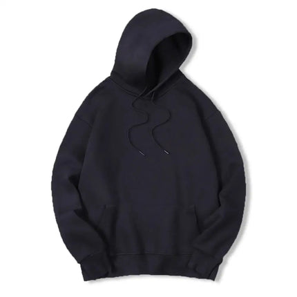 Masculino Cor Sólida Com Capuz Suéteres Masculino Camisola De Lã Quente Moda Roupas De Rua Solta Respirável  Hoodie Men