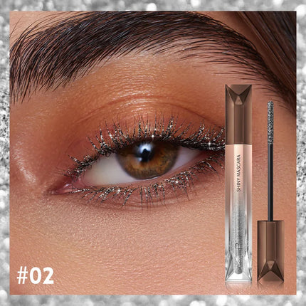 Glitter Sparkling Mascara Long-Lasting Effects Waterproof Smudge-Proof  Crushed Diamond Mascara Pearlescent Fine Flash Mascara