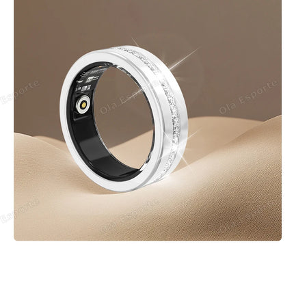 New Fashion Diamond Lady Smart Ring With Box Heart Rate Monitoring Application Controls Fitness Sports Women Health Smartring