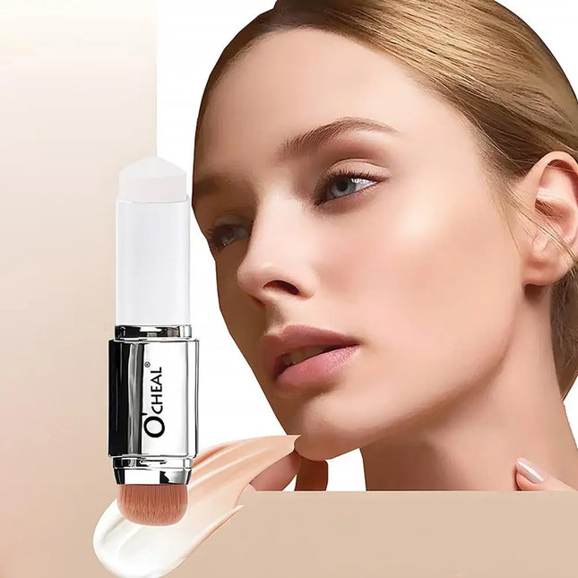 O'CHEAL Temperature Changing Foundation Stick Facial Coverage Blemishes Pores Double-Headed Face Matte Makeup Foundation Cream