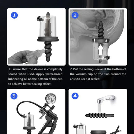 New Anal Pump Manual Vacuum Rosebud Pump Sex Toys for Men Women SM Suction Cup Prostate Stimulator Anus Dilator Butt Plug Set