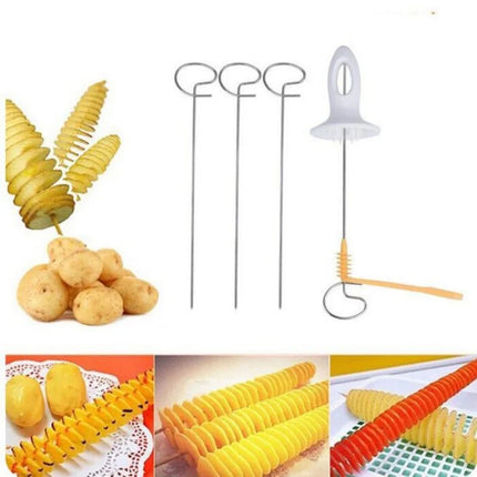 Whirlwind Potato Spiral Cutter Potato Tower Making Machine Vegetable Slicer Creative Vegetable Tools Kitchen Accessories Gadgets